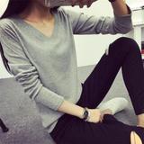 2016秋季韩版长袖女t恤桖血打底小衫修身上衣体恤学生秋衣外穿潮