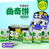 日本进口姚坚婴儿熊猫造型曲奇饼干宝宝零食原味磨牙饼7gX24包
