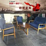 特价新中式实木沙发古典布艺沙发禅意三人沙发组合小户型客厅家具