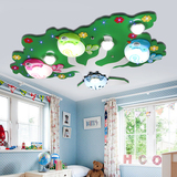 儿童房吸顶灯饰LED卧室灯男女孩卡通温馨创意幼儿园小鸟大树灯具