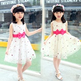 童装女童连衣裙夏季中大童短袖公主裙学生演出服b类服装婚纱韩国