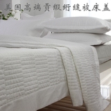 外贸原单床盖 real simple 高端纯棉贡缎绗缝被子 出口床盖枕套