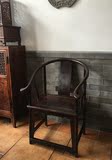 清代中期老红木酸枝木苏工圈椅一张