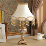 欧式奢华台灯创意复古卧室床头灯 树脂工艺品 高档家居客厅装饰品