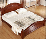 重庆全实木欧式床高箱 柏木1.5 1.8米双人床1.2米单人床 原木婚床