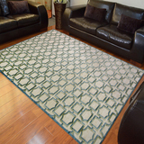 地毯客厅 土耳其进口羊毛加丝现代北欧美式几何茶几毯卧室书房垫