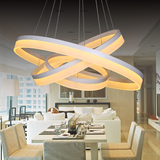 圆形鱼线吊灯餐厅卧室客厅时尚现代简约亚克力led环形吸吊顶灯具