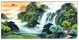 国画四尺、手绘国画山水纯手工绘制国画山水用于家居客厅画芯
