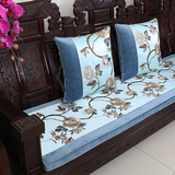 中式古典沙发坐垫新款刺绣坐垫抱枕红木椅垫加厚海绵座垫椅垫定做