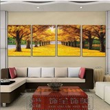 黄枫林装饰画风景挂画酒店大厅无框画包间壁画客厅背景画沙发墙画