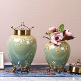 新中式现代简约欧式欧美样板间客厅家居饰品陶瓷储物罐摆件