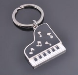 创意礼品合金金属钥匙扣 商务广告礼品点钻滴胶钢琴钥匙扣 可logo