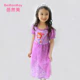 女童连衣裙夏季新款短袖童装韩版中大儿童女孩索菲亚公主连衣裙