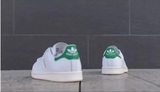 韩国代购adidas三叶草帆布鞋女阿迪达斯绿尾小白鞋板鞋