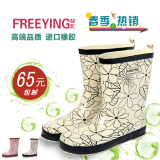 韩国时尚秋冬季新款中筒雨鞋女式雨靴 外消防滑保暖女士水鞋套鞋