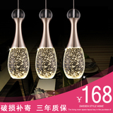 三头led水晶气泡灯酒杯客厅饭厅餐厅吧台创意现代简约迪奥吊灯