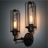 创意美式loft复古走廊过道单头灯具简约乡村餐厅工业铁艺双头壁灯