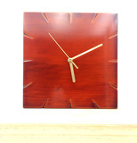 一木一味实木原木木质正方形木头文艺现代简约田园北欧挂钟表包邮