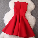 欧洲站秋冬新款洋装小红裙无袖重工亮片修身小黑裙礼服连衣裙女装