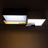 现代简约LED卧室客厅吸顶灯 铁艺极简方盒LED双色可调光平板灯