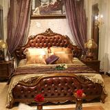 欧式床 美式实木床双人床1.8米公主床婚床真皮大床新古典小户型