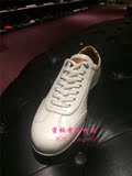 香港代购正品BALLY/巴利 2016春夏款男鞋 白色真皮系带平底休闲鞋