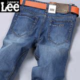 Lgnace Lee男士牛仔裤男春夏直筒修身青年韩版薄款大码长裤子秋季