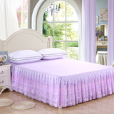 韩式高档蕾丝床裙公主床罩单件床单床盖床垫保护套床套花边床笠