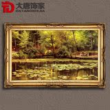 欧式油画客厅油画风景油画纯手绘有框画古典风景画世界名画家M42