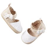 现货美国代购正品卡特Carter's16春女宝宝白色绣花软底婴儿学步鞋