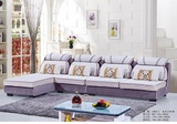 全拆洗实木布艺沙发欧式时尚客厅家具简约现代皮艺沙发转角组合