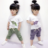 女童夏装套装婴儿童小女孩宝宝纯棉衣服短袖夏季两件套1-2-3-4岁