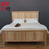 全国包邮实木双人床1.8米现代简约美式实木家具实拍