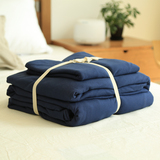 裸睡亲肤全棉床笠款式床上四件套针织纯棉纯色被套1.2m1.5/1.8米2