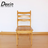 特价橡胶木餐椅餐凳橡木椅子餐桌椅欧式实木家用椅子靠背椅原木色