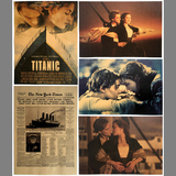 泰坦尼克号电影海报 复古老电影海报 卧室酒吧复古牛皮纸装饰贴画