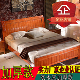 实木双人床现代简约木质1.8米大床高箱储物床特价1.5米单人橡木床