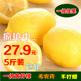 四川安岳一级黄柠檬 新鲜柠檬水果自家种植不打蜡5斤装批发包邮