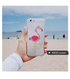 原创意韩国ins文艺粉色火烈鸟苹果6s手机壳iphone6plus透明软壳
