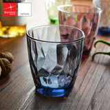 意大利进口玻璃杯透明水杯水晶彩色耐热钻石创意杯子果汁杯热水杯