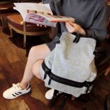 2016韩国代购新款女包帆布真皮双肩包大容量旅行背包潮流背包书包
