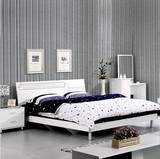 瑞信家具简约现代板式双人床1.5米带床垫床头柜组合卧室三件套