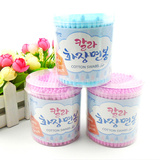 韩国彩色化妆棉签双头木棒棉签200支装盒装美容化妆卸妆清洁棉棒