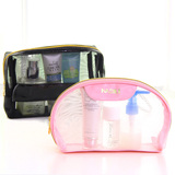 便携化妆包韩国透明黑色手拿包旅行拉链小化妆品袋洗漱收纳包女士