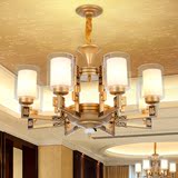 现代新中式锌合金吊灯新古典后现代客厅餐厅卧室书房仿铜复古灯具