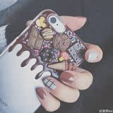 巧克力甜点果酱奶油手机壳iphone6 6s plus 5 5s 吃货零食蛋糕