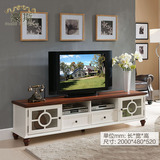 新款特价美式2米长客厅电视柜DV柜实木蓝色整装收纳储物宜家家具