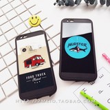 鲨鱼汽车iphone6亚克力镜面手机壳6plus高档硅胶全包手机套6p外壳
