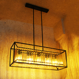 美式复古工业风水晶吊灯北欧设计师灯具酒吧咖啡厅个性吧台吊灯
