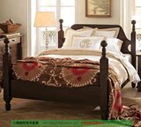 高端定制美式乡村全实木红橡木双人床1.8米婚床上海联邦实木家具